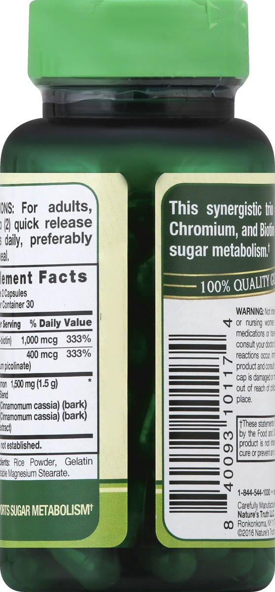 slide 2 of 5, Nature's Truth Cinnamon 60 ea, 60 cnt