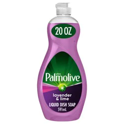 Palmolive Ultra Relaxing Lavender and Lime Scent Liquid Dish Soap, Cuts Through Grease, Soft on Hands, 20 fl oz