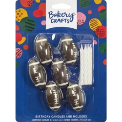 DecoPac Football Birthday Candle Holders and Candles