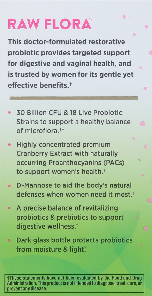 slide 7 of 15, Nature's Truth Raw Flora 30 Billion Women’s Probiotic, 33 ct