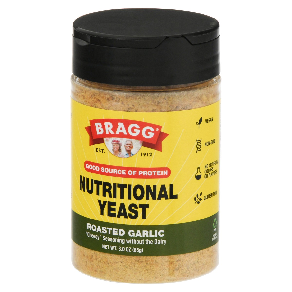 slide 5 of 9, Bragg Roasted Garlic Nutritional Yeast 3.0 oz, 3 oz