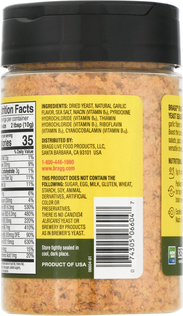 slide 8 of 9, Bragg Roasted Garlic Nutritional Yeast 3.0 oz, 3 oz