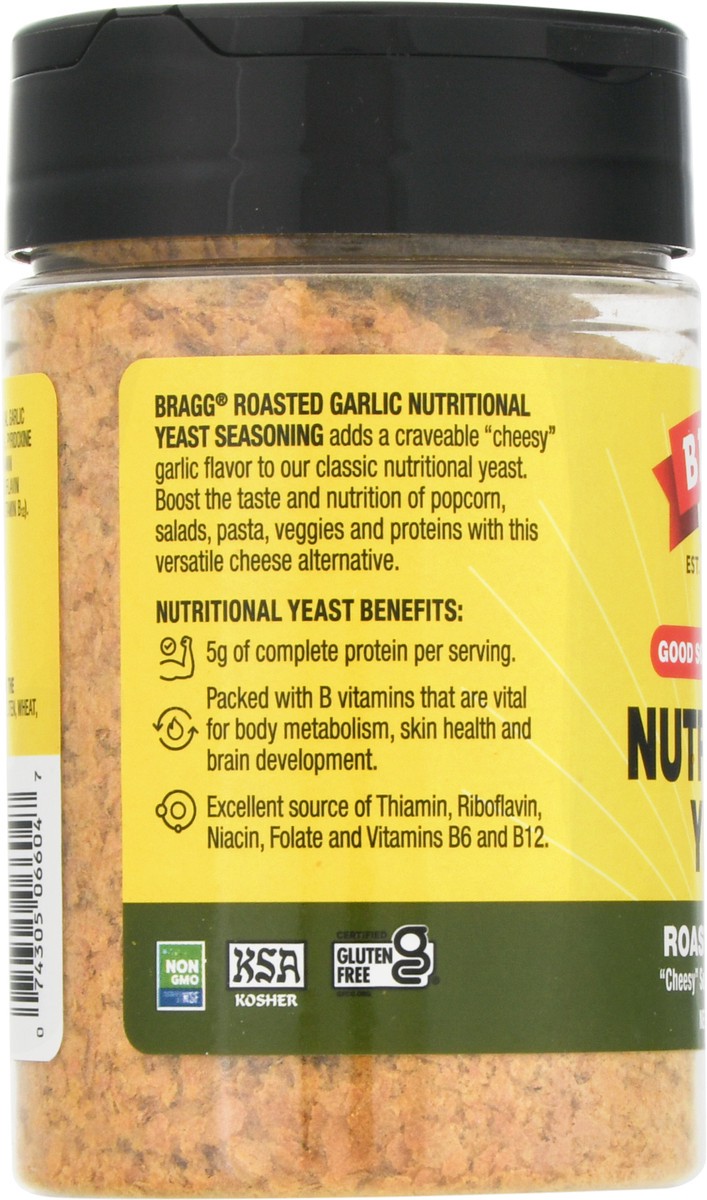 slide 4 of 9, Bragg Roasted Garlic Nutritional Yeast 3.0 oz, 3 oz