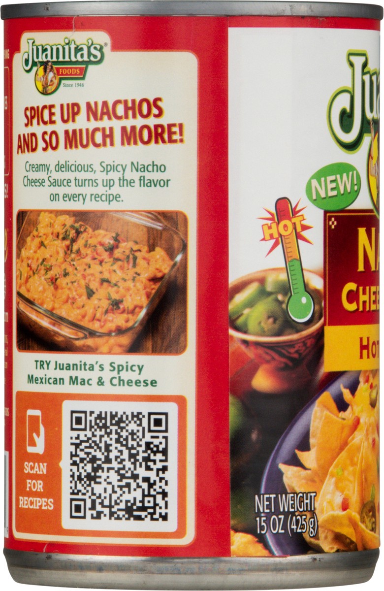 slide 8 of 13, Juanita's Nacho Cheese Sauce Hot & Spicy, 15 oz can, 15 oz