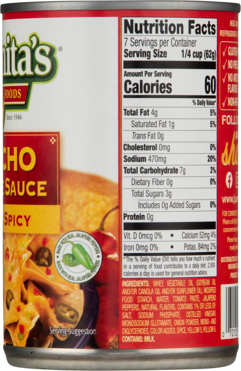 slide 5 of 13, Juanita's Nacho Cheese Sauce Hot & Spicy, 15 oz can, 15 oz