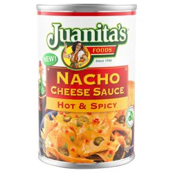 Juanita's Nacho Cheese Sauce Hot & Spicy, 15 oz can