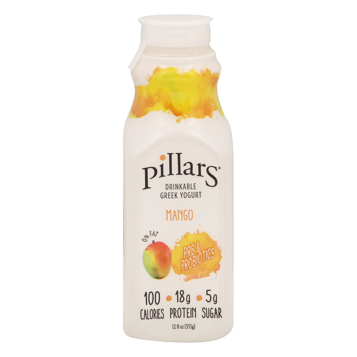 slide 1 of 1, Pillars Drinkable Greek Yogurt Mango, 12 oz