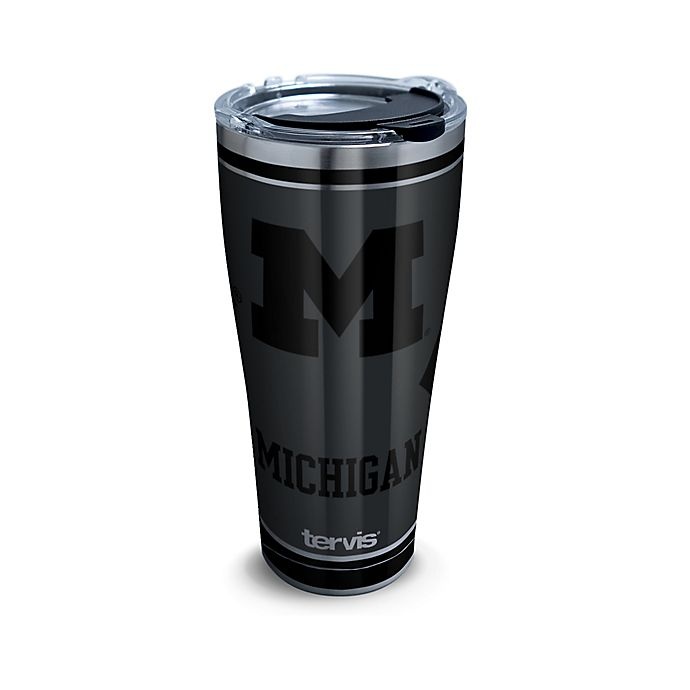 slide 1 of 1, NCAA Tervis University of Michigan Blackout Stainless Steel Tumbler with Lid, 30 oz