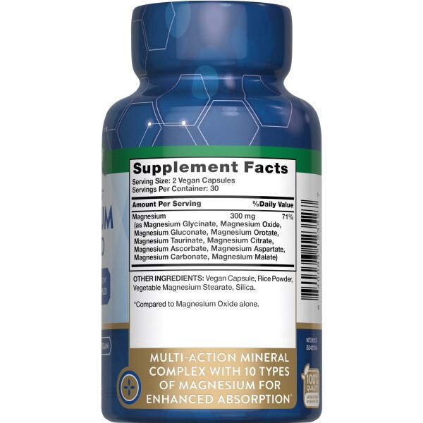 slide 5 of 13, Nature's Truth Mag Solutions Magnesium Complete 60 capsules, 60 ct