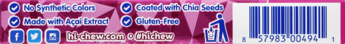 slide 2 of 13, Hi-Chew Acai Fruit Chews 1.76 oz, 1.76 oz