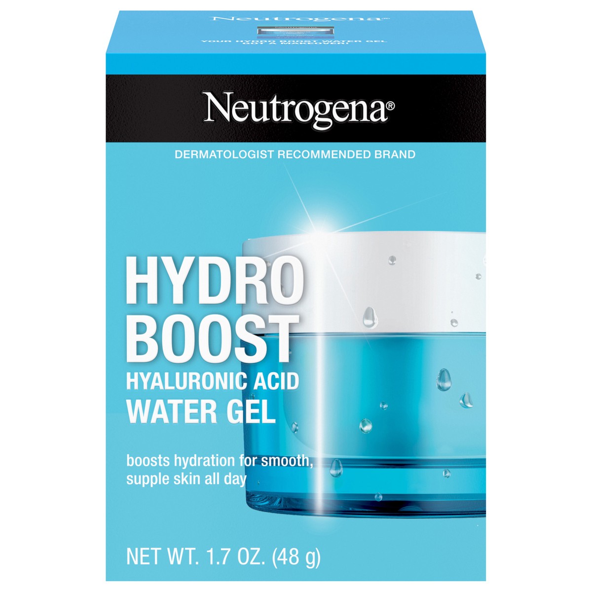 slide 1 of 8, Neutrogena Hydro Boost Face Moisturizer with Hyaluronic Acid for Dry Skin, Oil-Free and Non-Comedogenic Water Gel Face Lotion, 1.7 oz, 1.7 oz