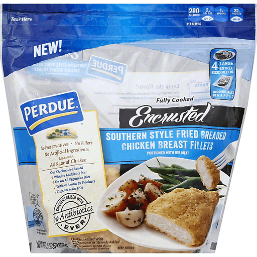 slide 1 of 1, Perdue Encrusted Chicken Breast Filet Southern Fried, 19 oz