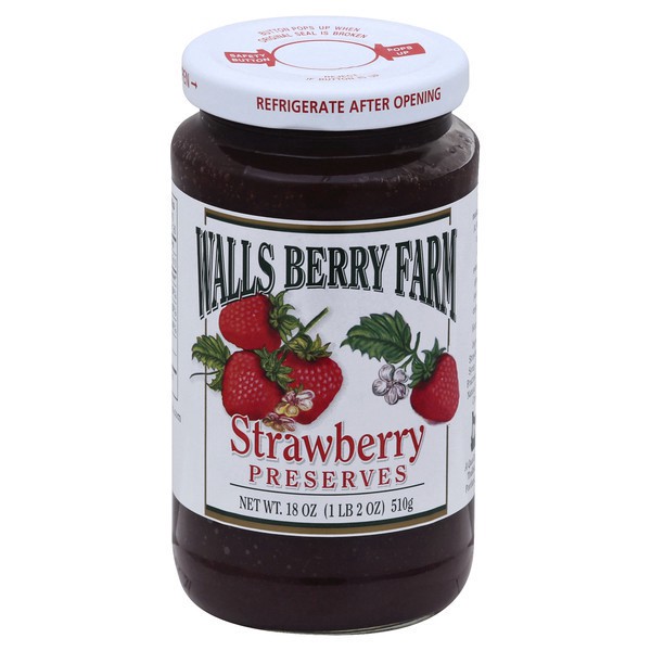 slide 1 of 1, Walls Berry Farm Strawberry Preserves 18 oz, 18 oz