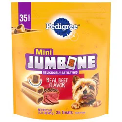Pedigree Jumbone Real Beef Flavor Dog Treats Mini 35 ea