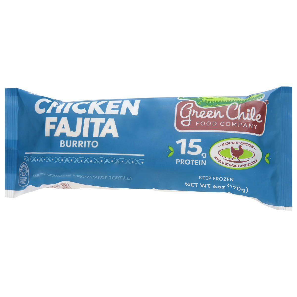 slide 3 of 9, Green Chile Food Company Chicken Fajita Burrito, 1 ct