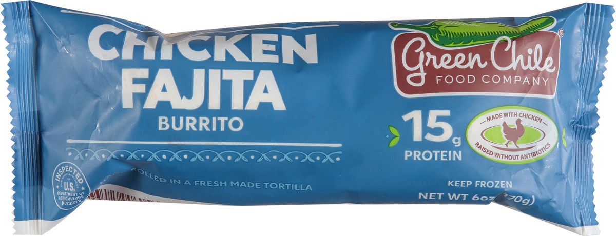 slide 6 of 9, Green Chile Food Company Chicken Fajita Burrito, 1 ct