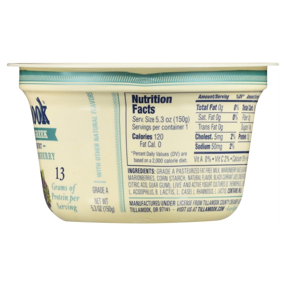 slide 4 of 7, Tillamook Lowfat Oregon Marionberry Yogurt 5.3 oz, 5.3 oz