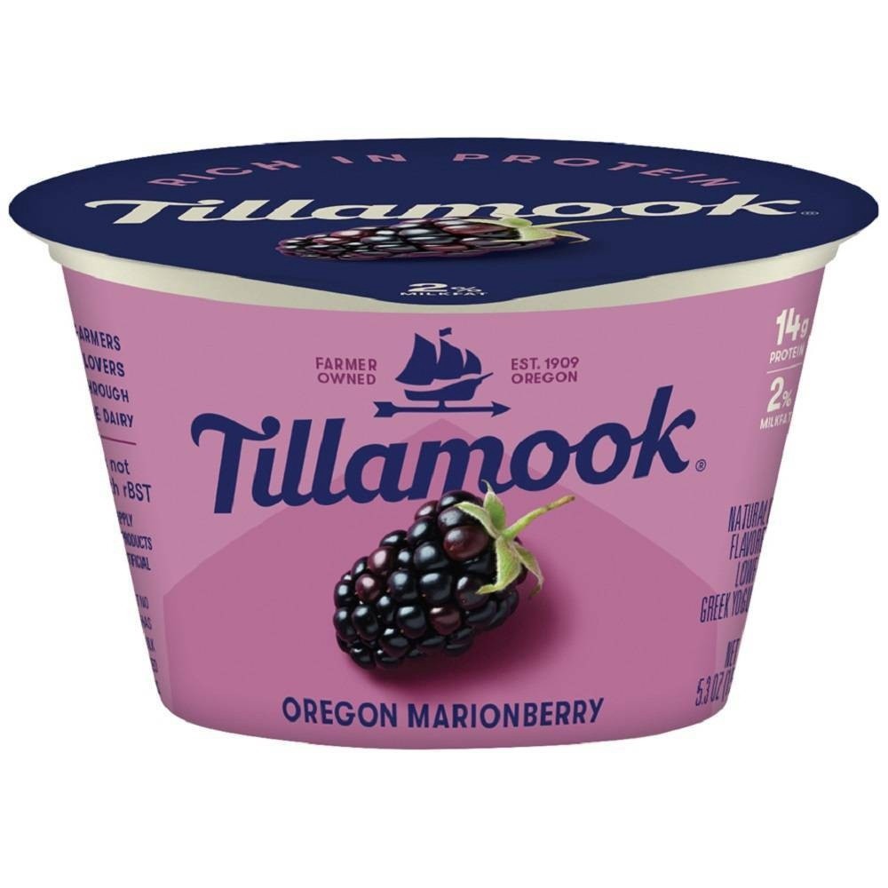 slide 1 of 7, Tillamook Lowfat Oregon Marionberry Yogurt 5.3 oz, 5.3 oz