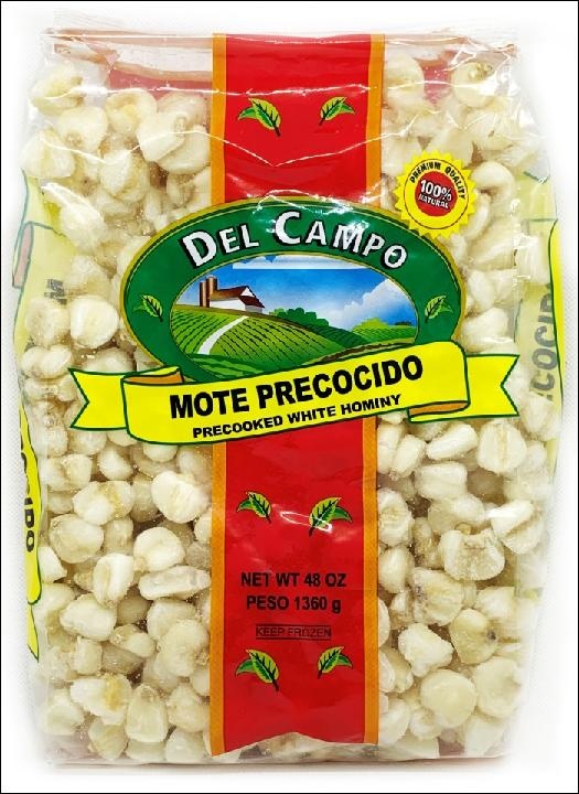 slide 1 of 1, Del Campo D/C W/Hominy Preckd, 48 oz