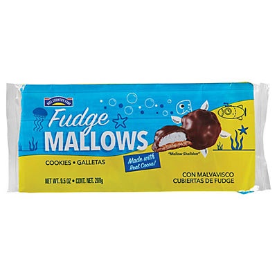 slide 1 of 1, Hill Country Fare Fudge Mallows Cookies, 9.5 oz