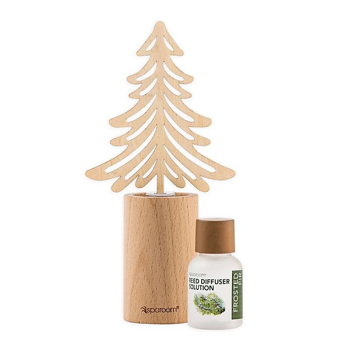 slide 1 of 1, SpaRoom Christmas Tree Wooden Reed Diffuser, 0.68 oz