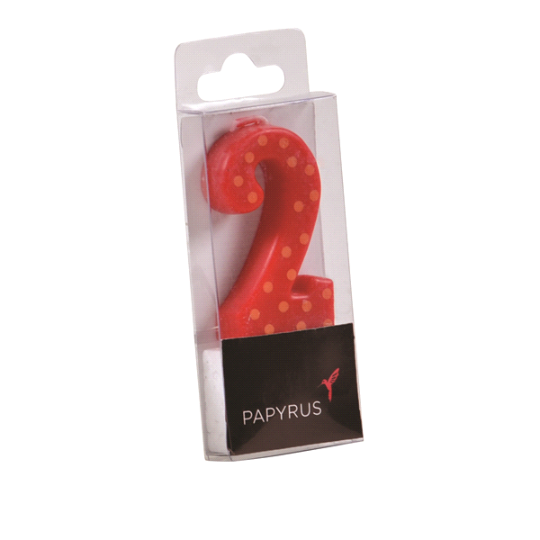 slide 1 of 1, Papyrus Birthday Candle, 2, 1 ct