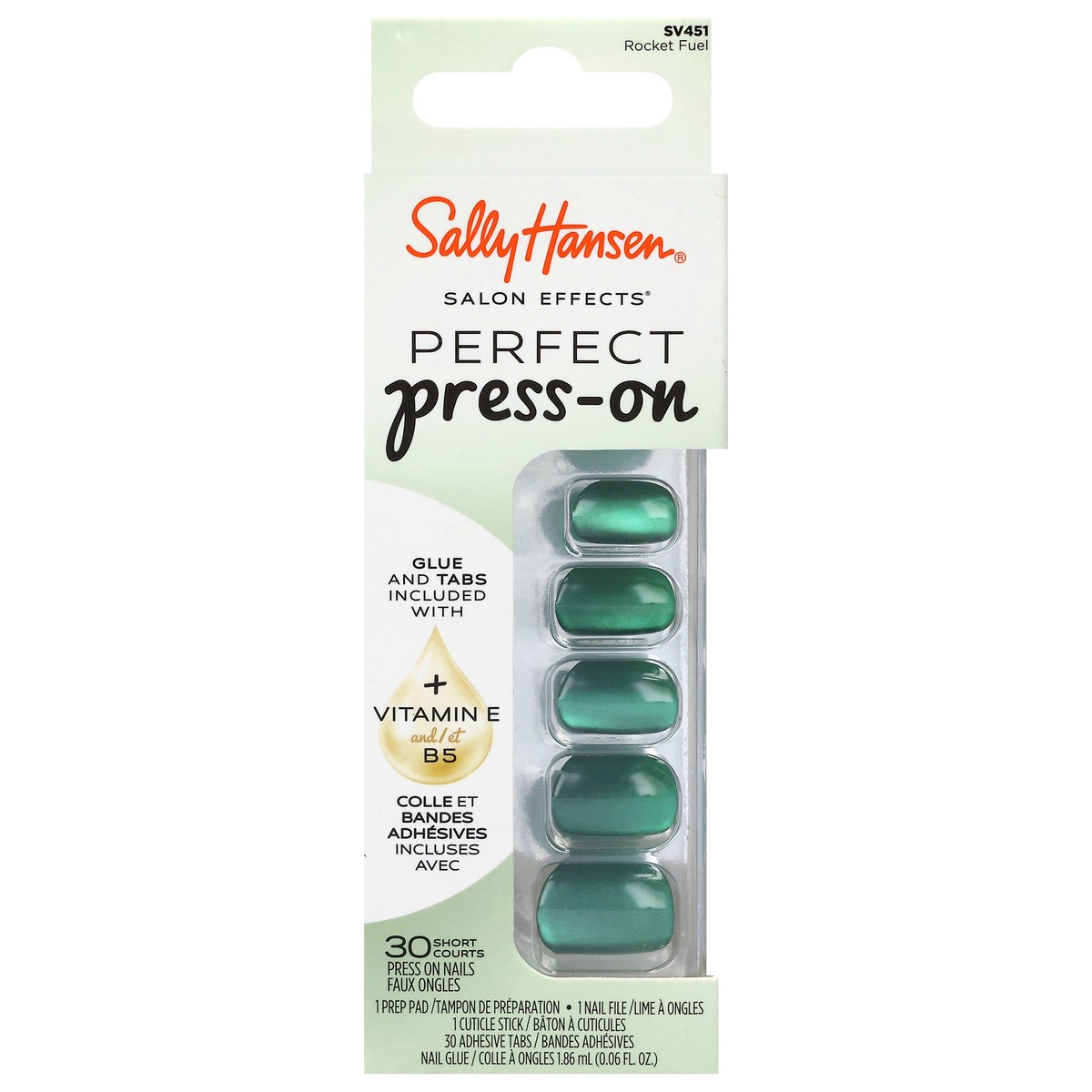 slide 1 of 14, SALLY HANSEN Sh Perfect Press On Rocket Fuel, 1 ct