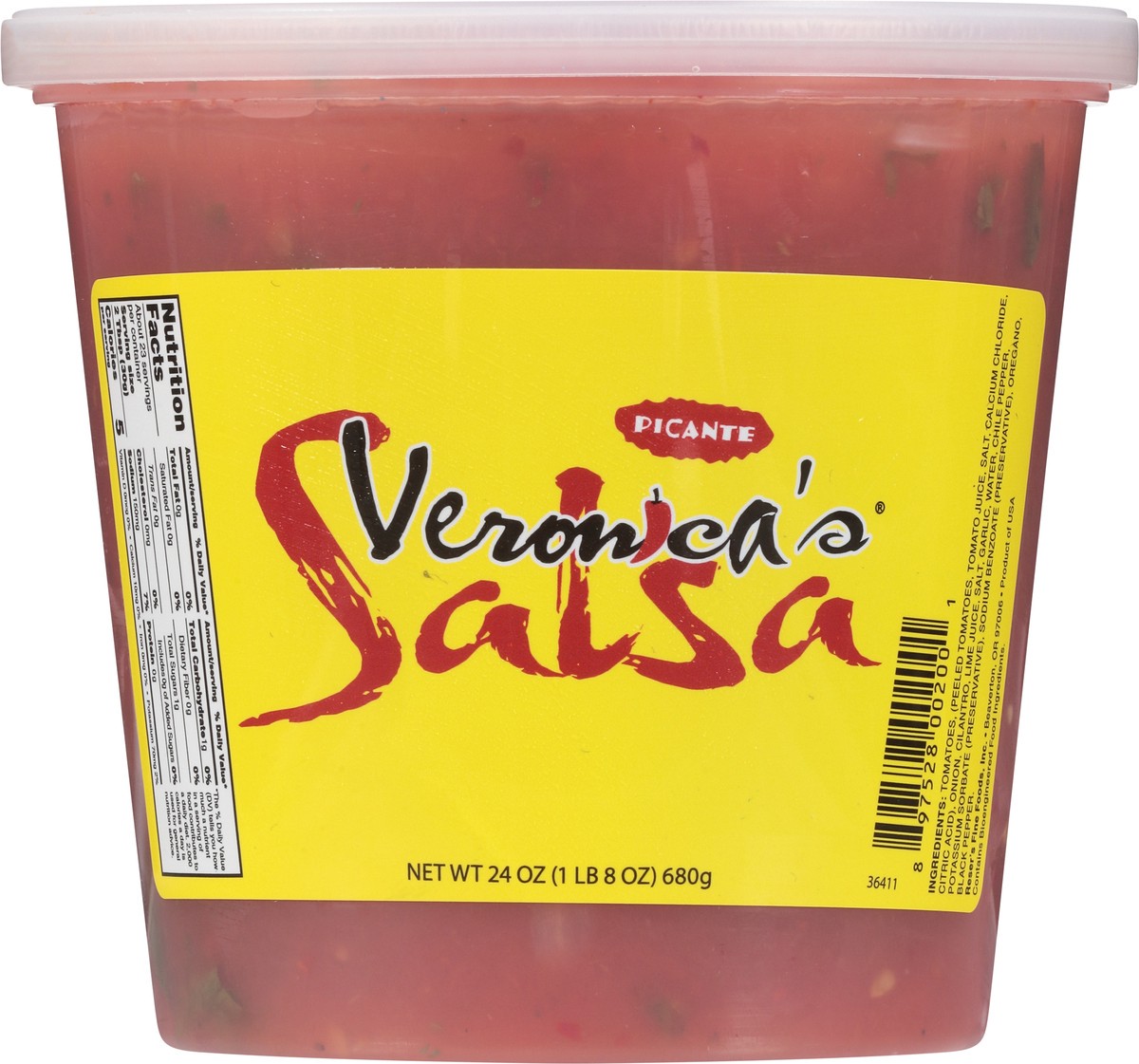 slide 5 of 10, Veronica's Salsa Picante Salsa 24 oz, 24 oz