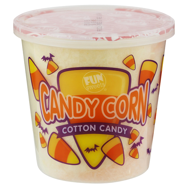 slide 1 of 1, Fun Sweets Halloween Cotton Candy Candy Corn, 1 ct