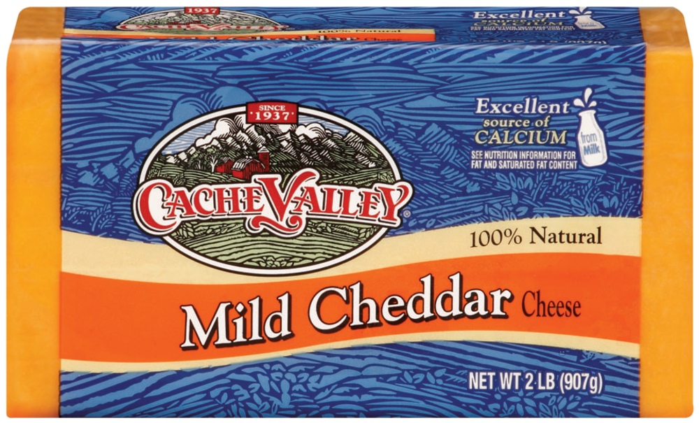 slide 1 of 1, Cache Valley Mild Cheddar Cheese, 32 oz