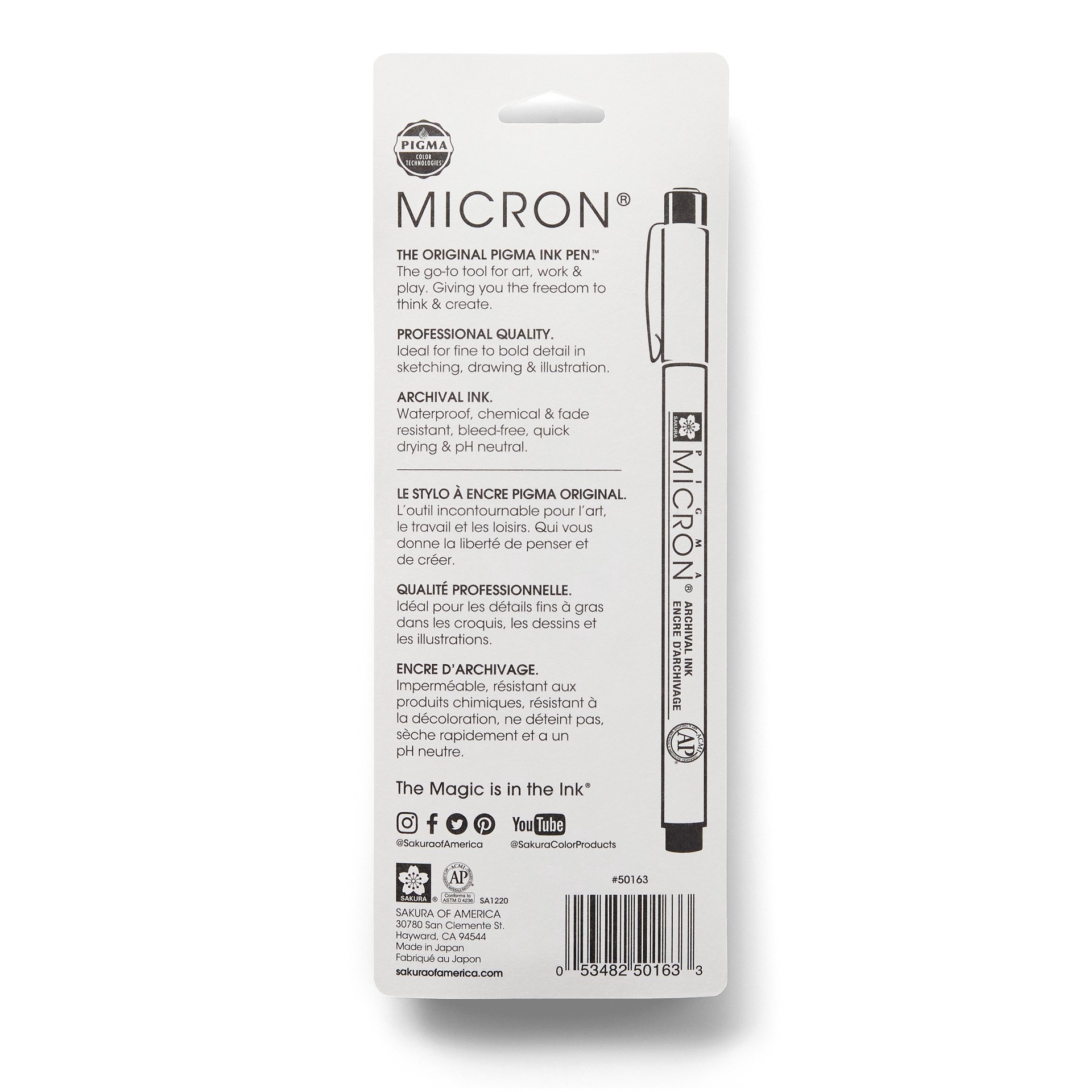 slide 6 of 7, Sakura Micron Fine & Bold Line Cool Gray Pen Set, 3 pens total