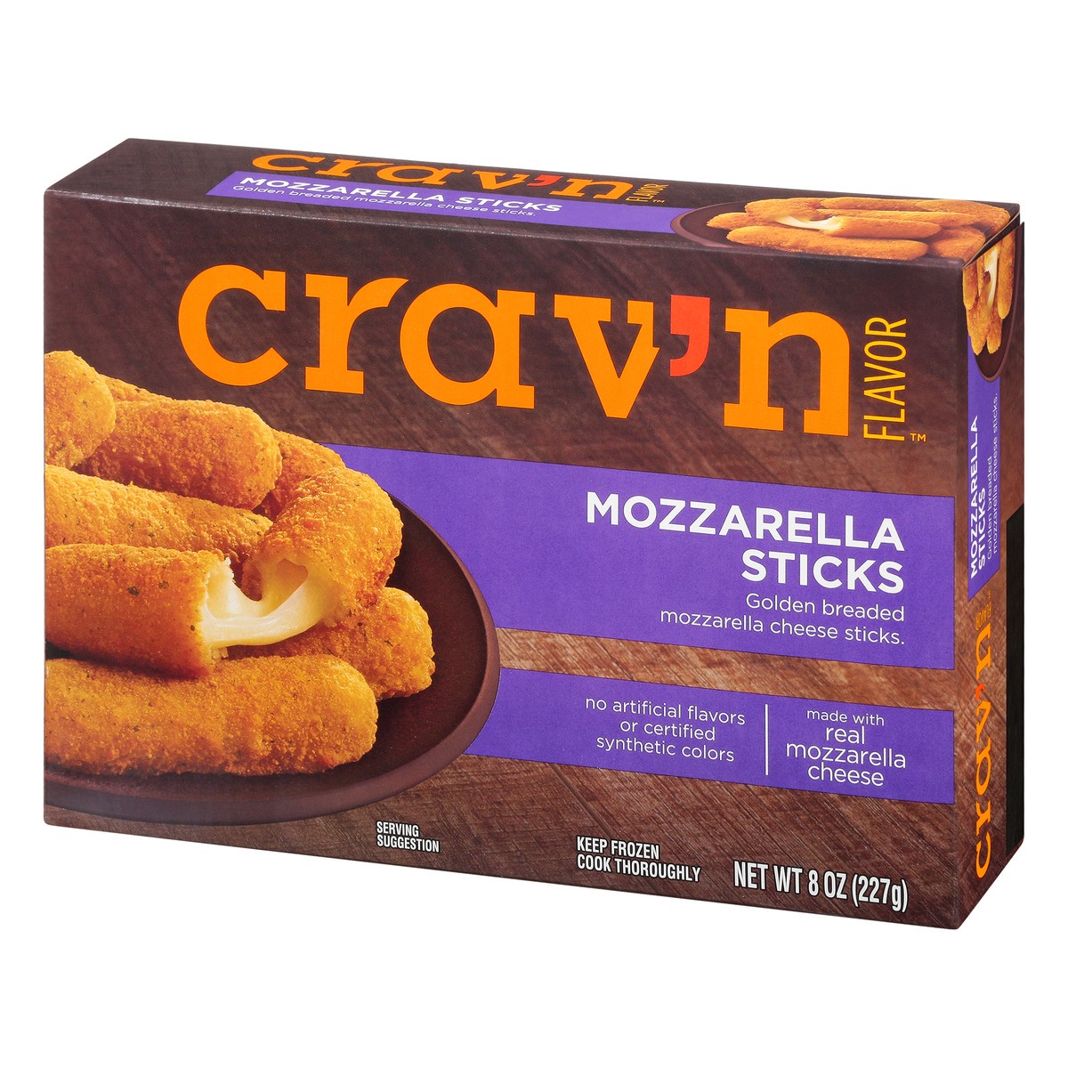 slide 2 of 10, Crav'n Crav'N Flavor Appetizers - Mozzarella Sticks, 8 oz