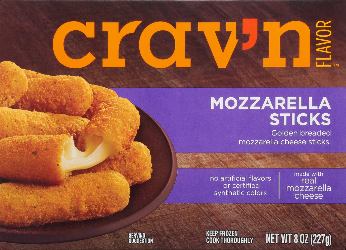 slide 5 of 10, Crav'n Flavor Mozzarella Sticks 8 oz, 8 oz