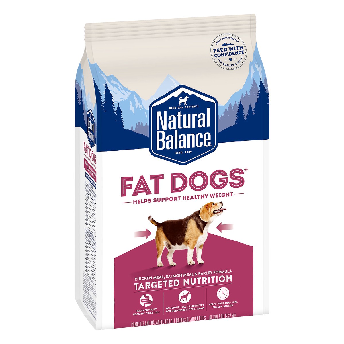 slide 2 of 8, Natural Balance Fat Dogs Chicken & Salmon Formula Low Calorie Dry Dog Food, 5-Pound, 5 lb