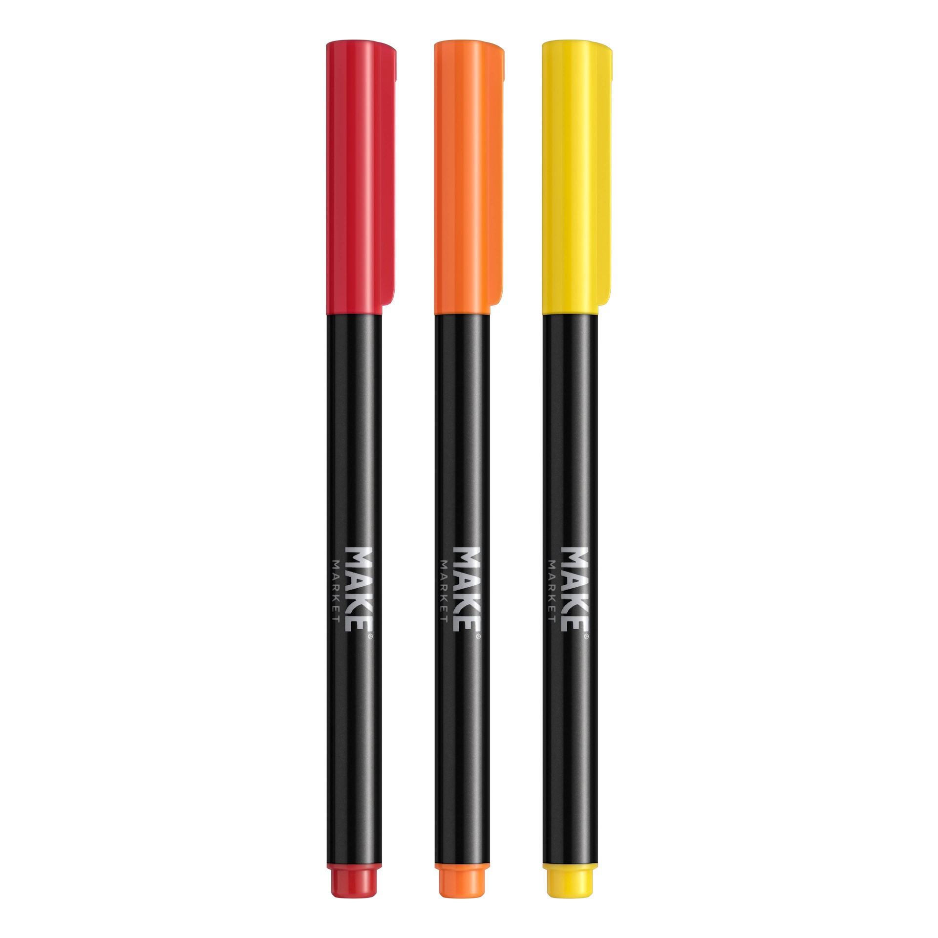 slide 2 of 4, Warm Fine Tip Fabric Ink Markers By Make Market, fine