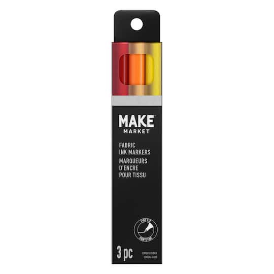 slide 1 of 4, Warm Fine Tip Fabric Ink Markers By Make Market, fine