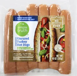 Simple Truth Uncured Turkey Hot Dogs 10 oz