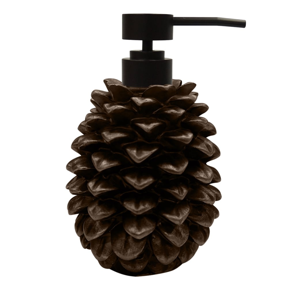 slide 1 of 1, Allure Pinecone Lotion Pump - Brown, 1 ct