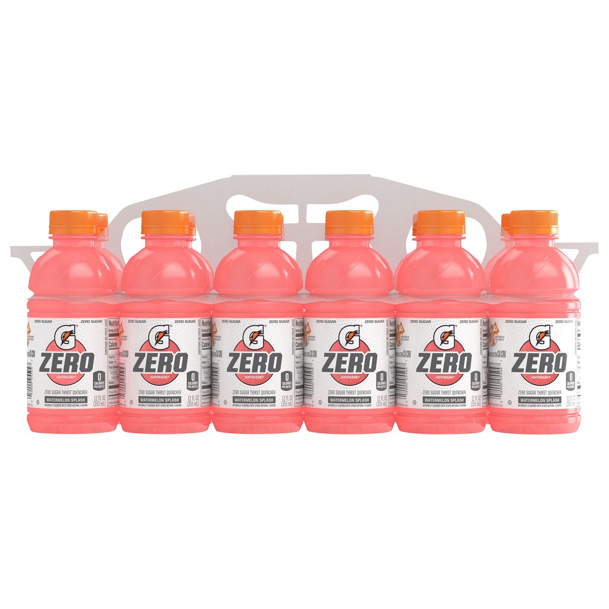 slide 3 of 3, Gatorade Zero Zero Sugar Thirst Quencher Watermelon Splash 12 Fl Oz 12 Count, 12 ct
