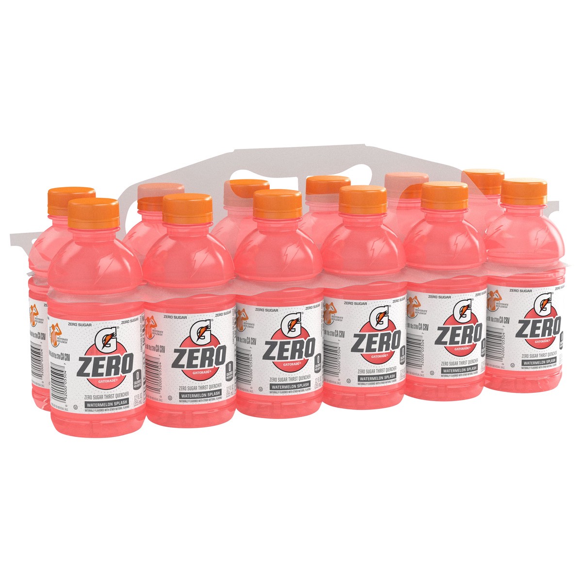 slide 2 of 3, Gatorade Zero Zero Sugar Thirst Quencher Watermelon Splash 12 Fl Oz 12 Count, 12 ct