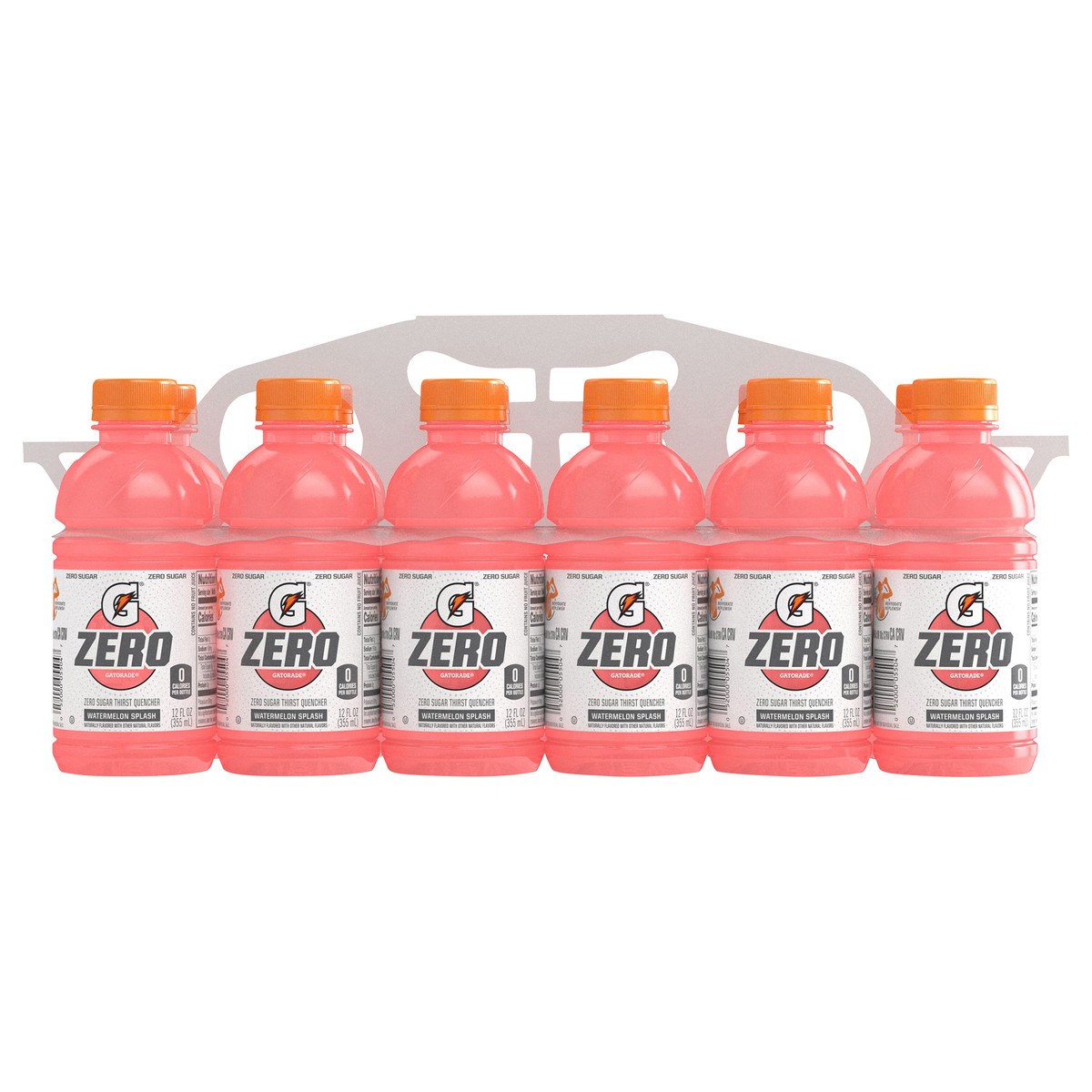 slide 1 of 3, Gatorade Zero Zero Sugar Thirst Quencher Watermelon Splash 12 Fl Oz 12 Count, 12 ct