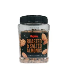 Hy-Vee Almonds, Roasted & Salted - 30 oz