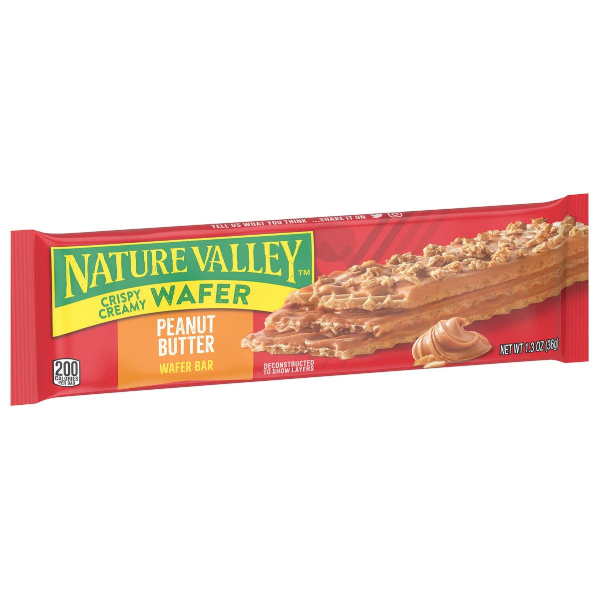 slide 6 of 15, Nature Valley Crispy Creamy Wafer Bar, Peanut Butter, 1.3 oz