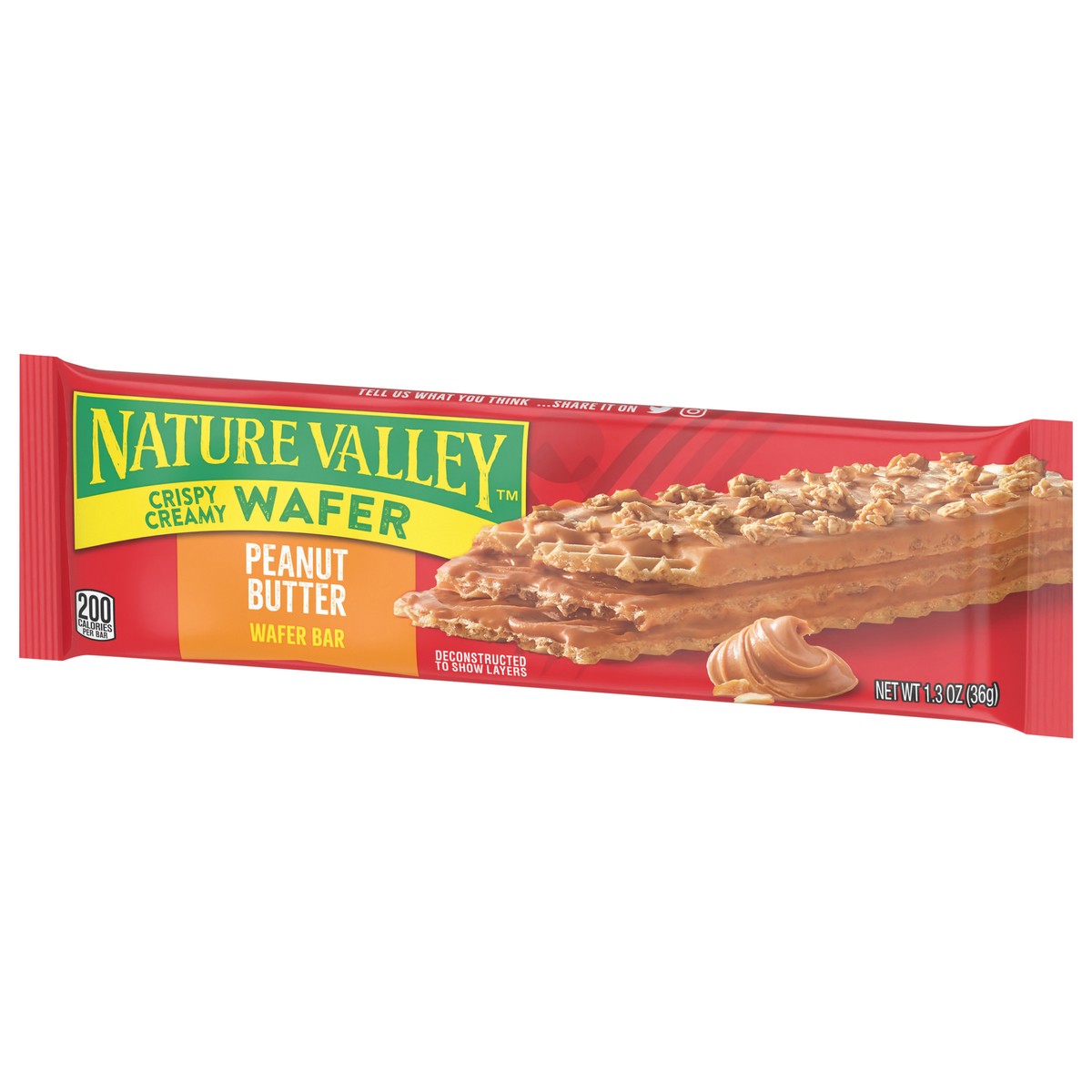 slide 7 of 15, Nature Valley Crispy Creamy Wafer Bar, Peanut Butter, 1.3 oz