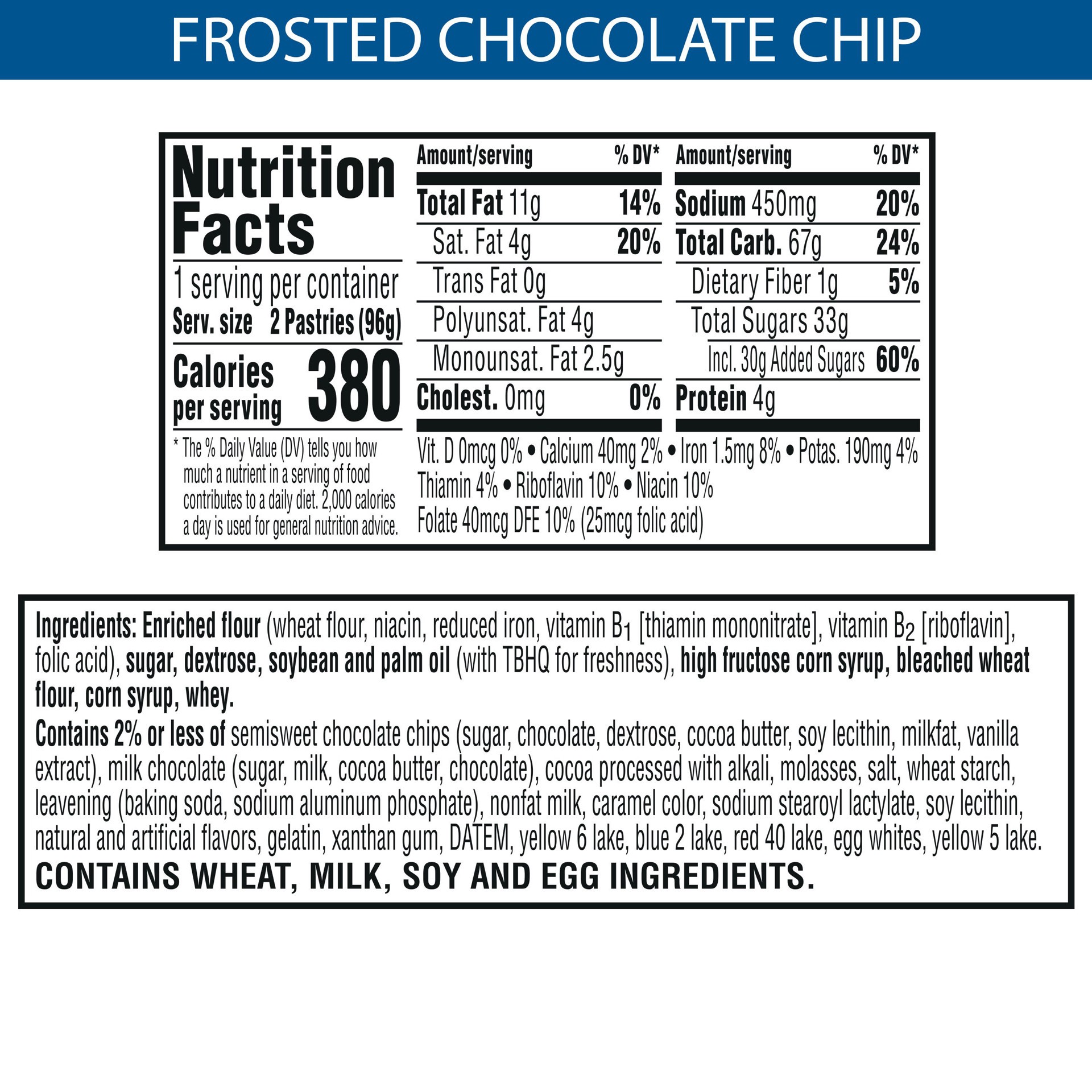 slide 5 of 5, Pop-Tarts Toaster Pastries, Chocolate Chip Drizzle, 3.3 oz, 3.3 oz