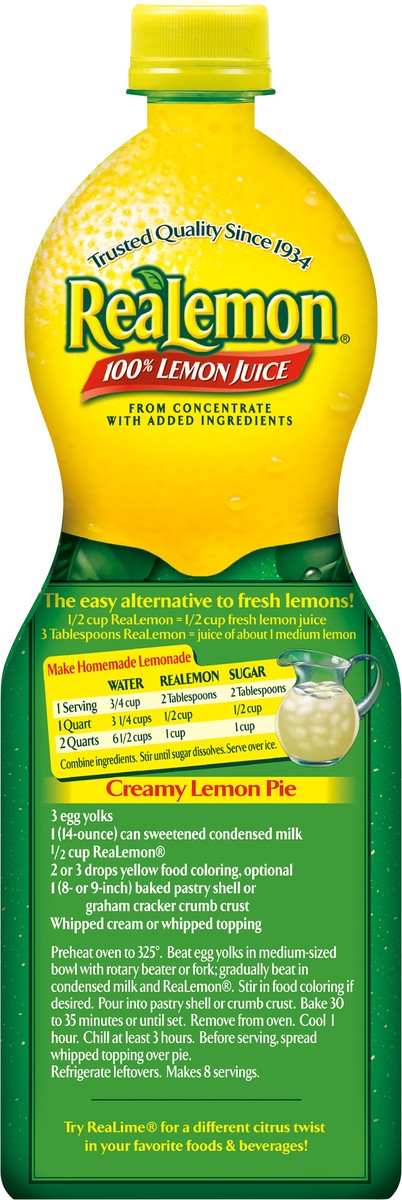 slide 7 of 11, ReaLemon 100% Lemon Juice, 32 fl oz