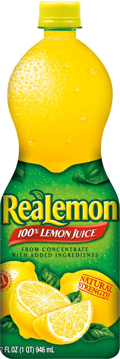 slide 8 of 11, ReaLemon 100% Lemon Juice, 32 fl oz