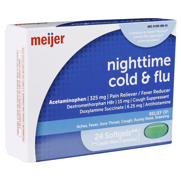 slide 15 of 29, Meijer NightTime Cold & Flu, 24 ct
