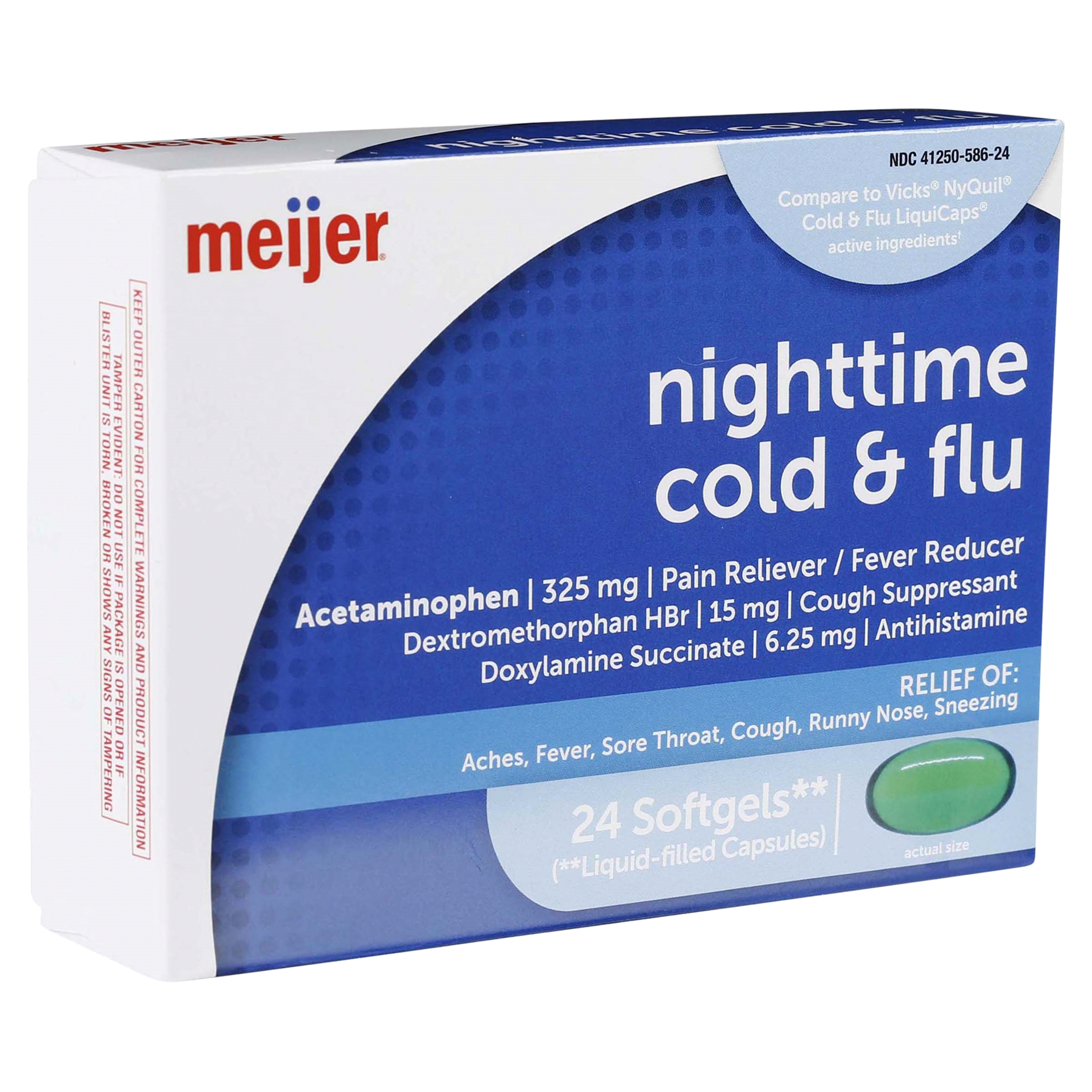 slide 14 of 29, Meijer NightTime Cold & Flu, 24 ct