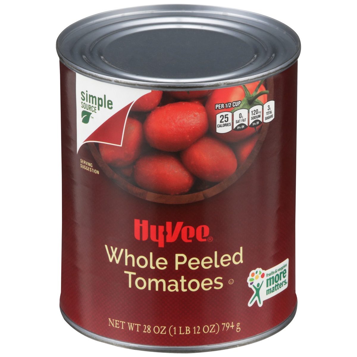 slide 1 of 1, Hy-vee Whole Peeled Tomatoes, 28 oz